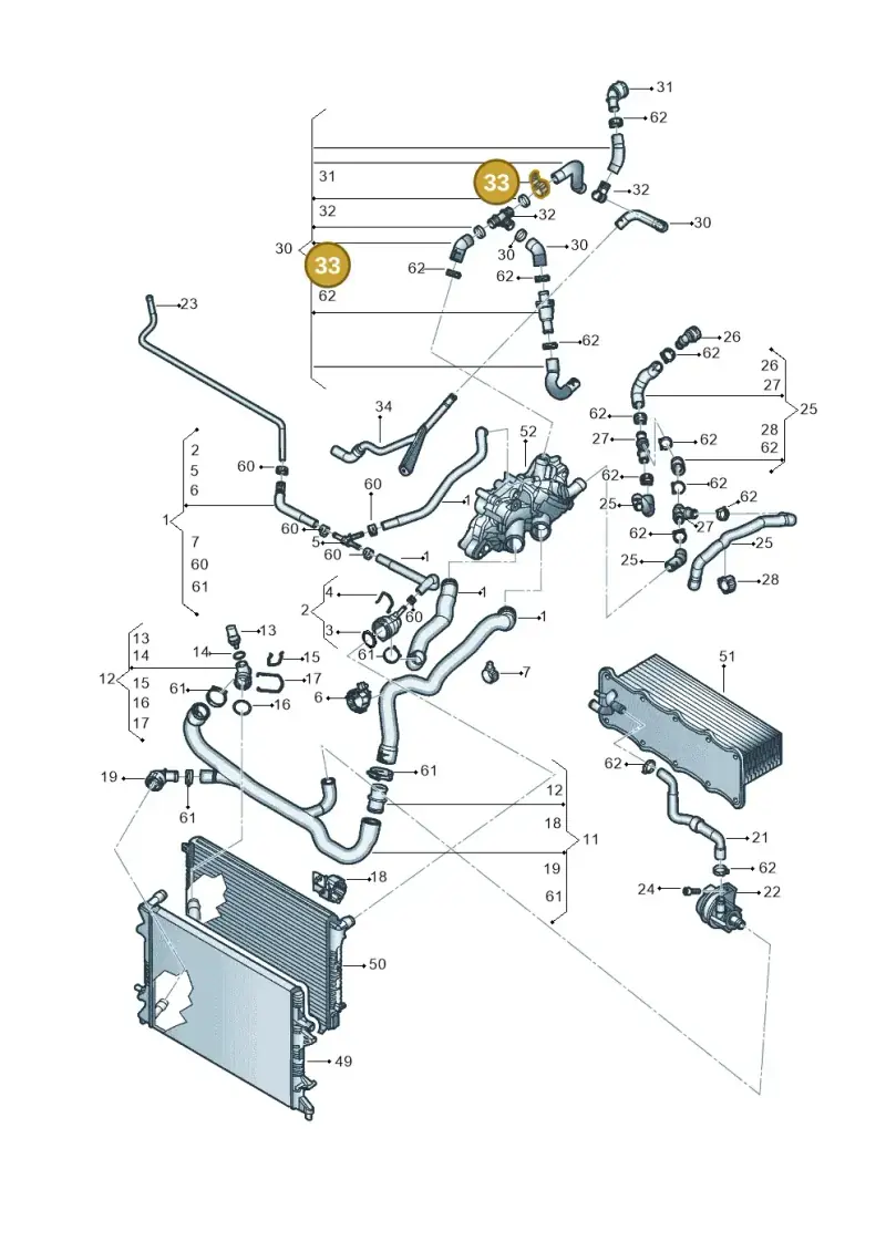 5N0121093B — Volkswagen Beetle (2016-2019) diagram 789121350, position 33
