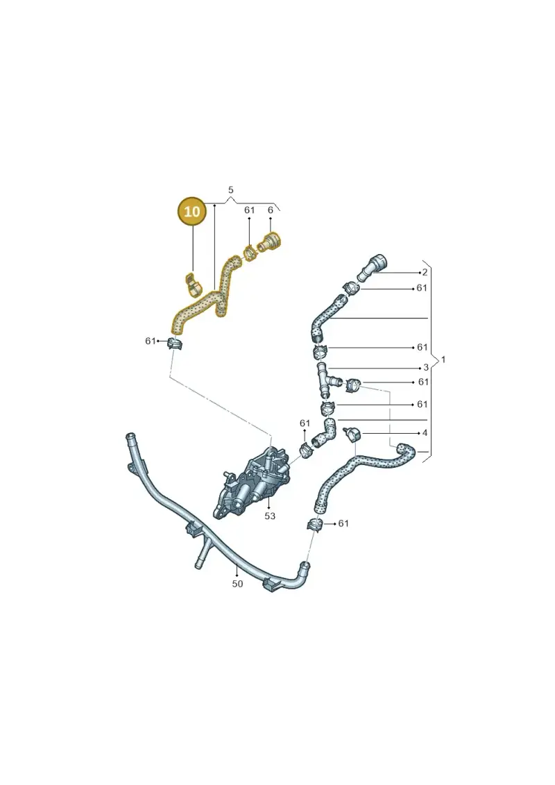 5N0121093B — Volkswagen Tiguan 2.0 (2023-) diagram 884121520, position 10