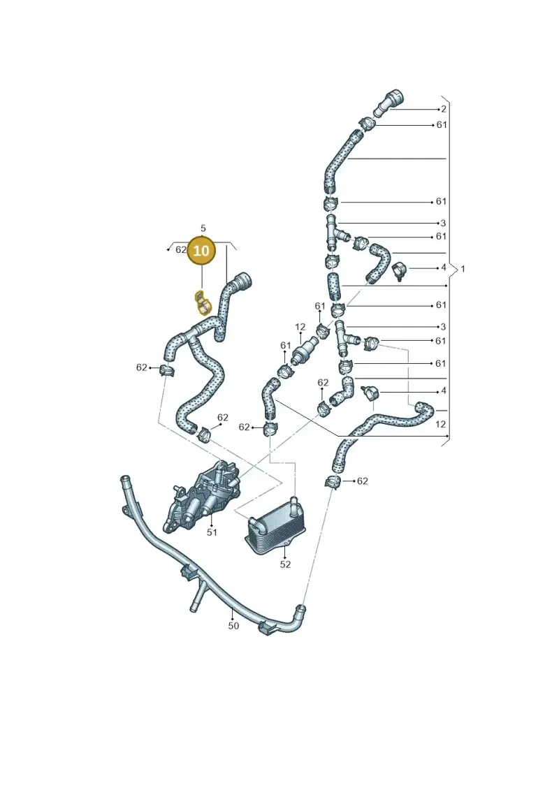 5N0121093B — Volkswagen Tiguan 2.0 4Motion (2017-2024) diagram 884121560, position 10