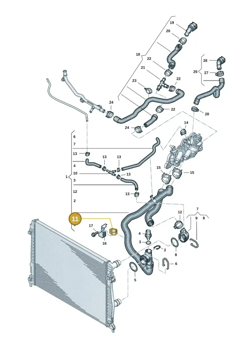 5N0121093C — Volkswagen Taigo (2021-2024) diagram 2f0121200, position 11