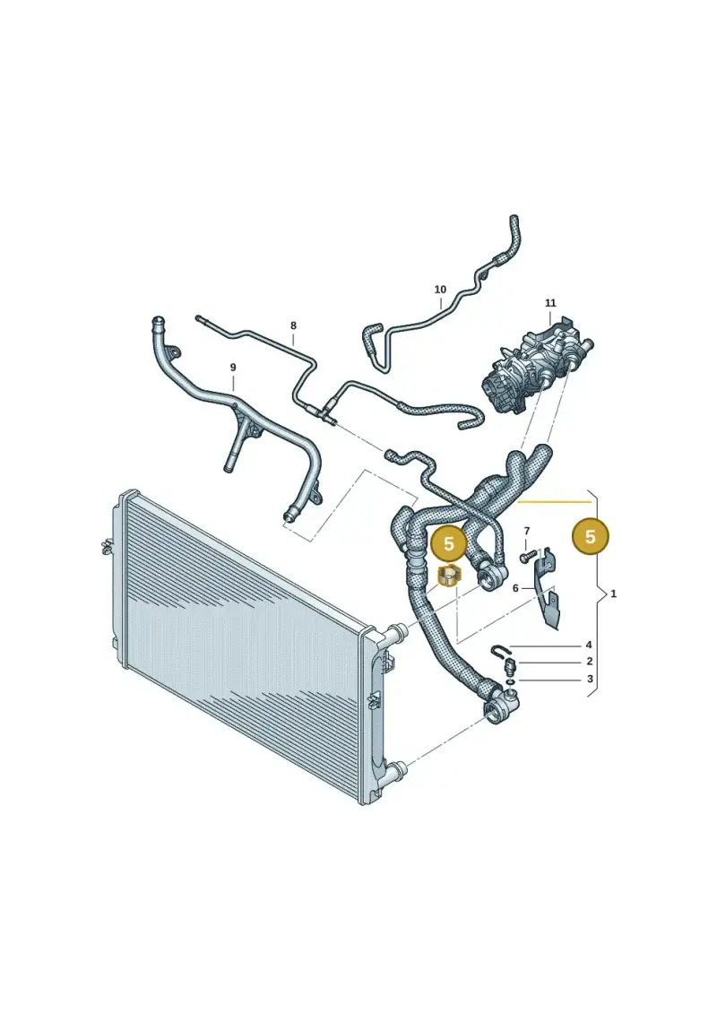 5N0121093C — Volkswagen Multivan (2021-) diagram 7t0121278, position 5