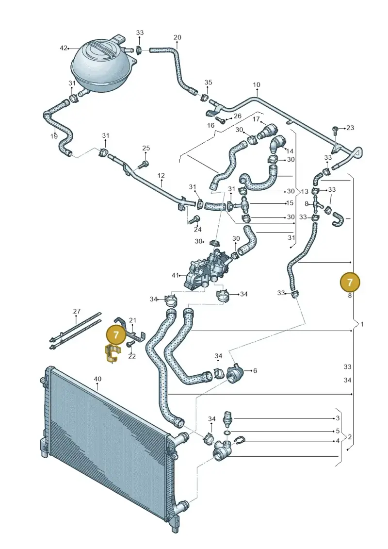 5N0121093C — Volkswagen Caddy Maxi Kombi (2020-2024) diagram 866121300, position 7