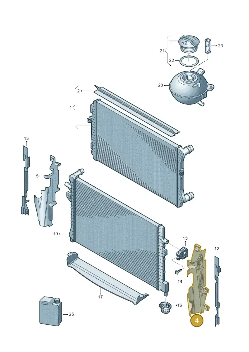 5N0121283N — Volkswagen Tiguan 4Motion (2011-2018) diagram 719121870, position 4