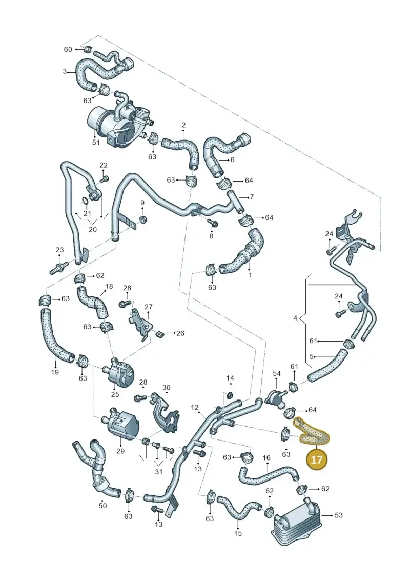 5N0122157BP — Volkswagen Tiguan 2.0 4Motion (2016-2024) diagram 793121370, position 17