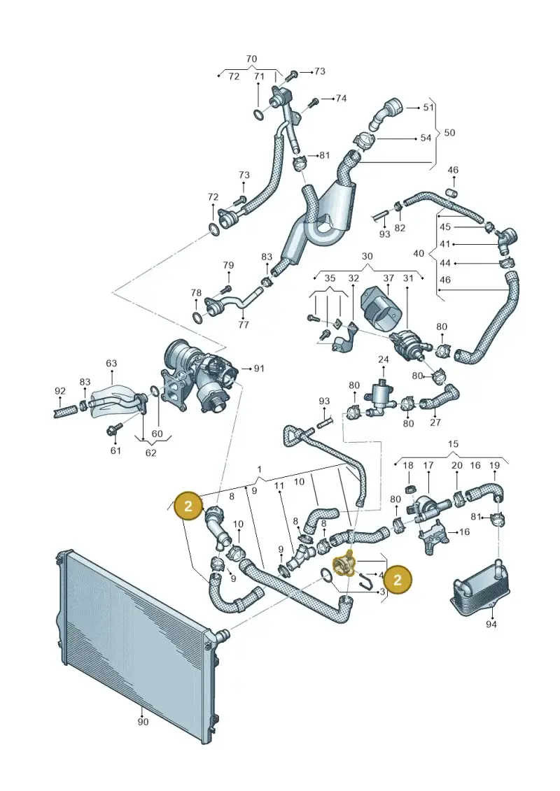 5N0122291P — Volkswagen Sharan BlueMotion (2015-2022) diagram 863121420, position 2