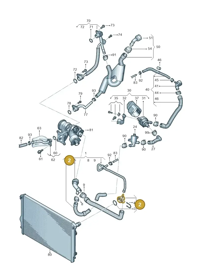 5N0122291P — Volkswagen Sharan BlueMotion (2015-2022) diagram 863121430, position 2