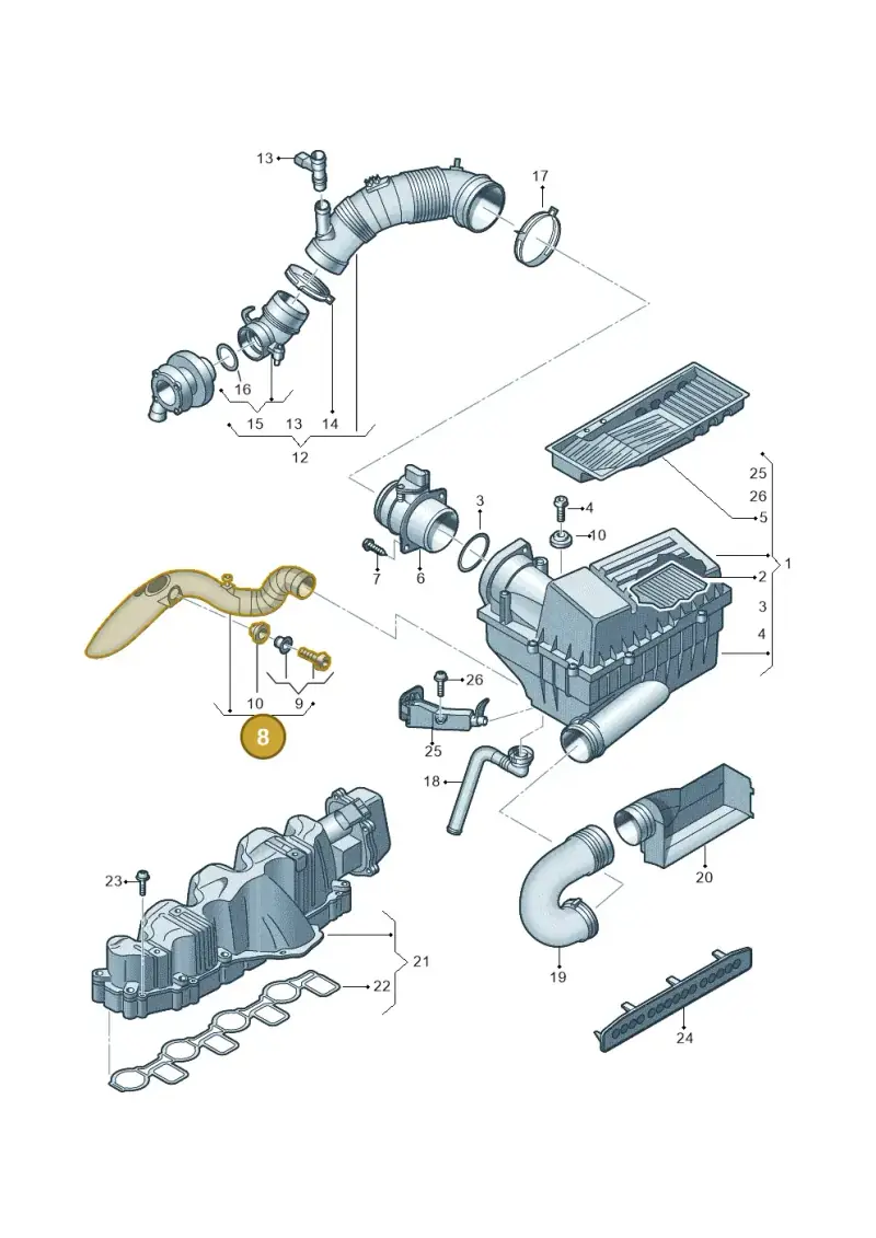 5N0129565 — Volkswagen Passat estate (2008-2011) diagram 656129250, position 8