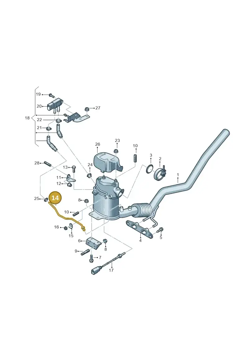 5N0131582 — Volkswagen Jetta (2008-2011) diagram 634253650, position 14