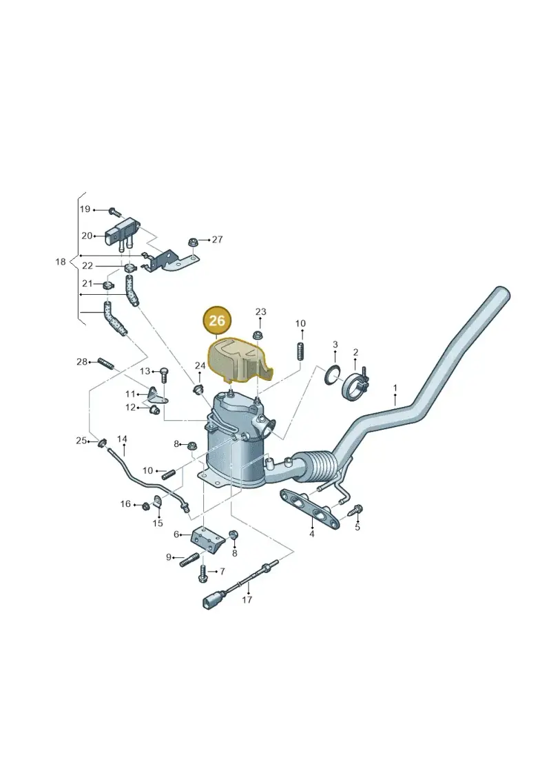 5N0131783 — Volkswagen Jetta (2014-2017) diagram 634253650, position 26