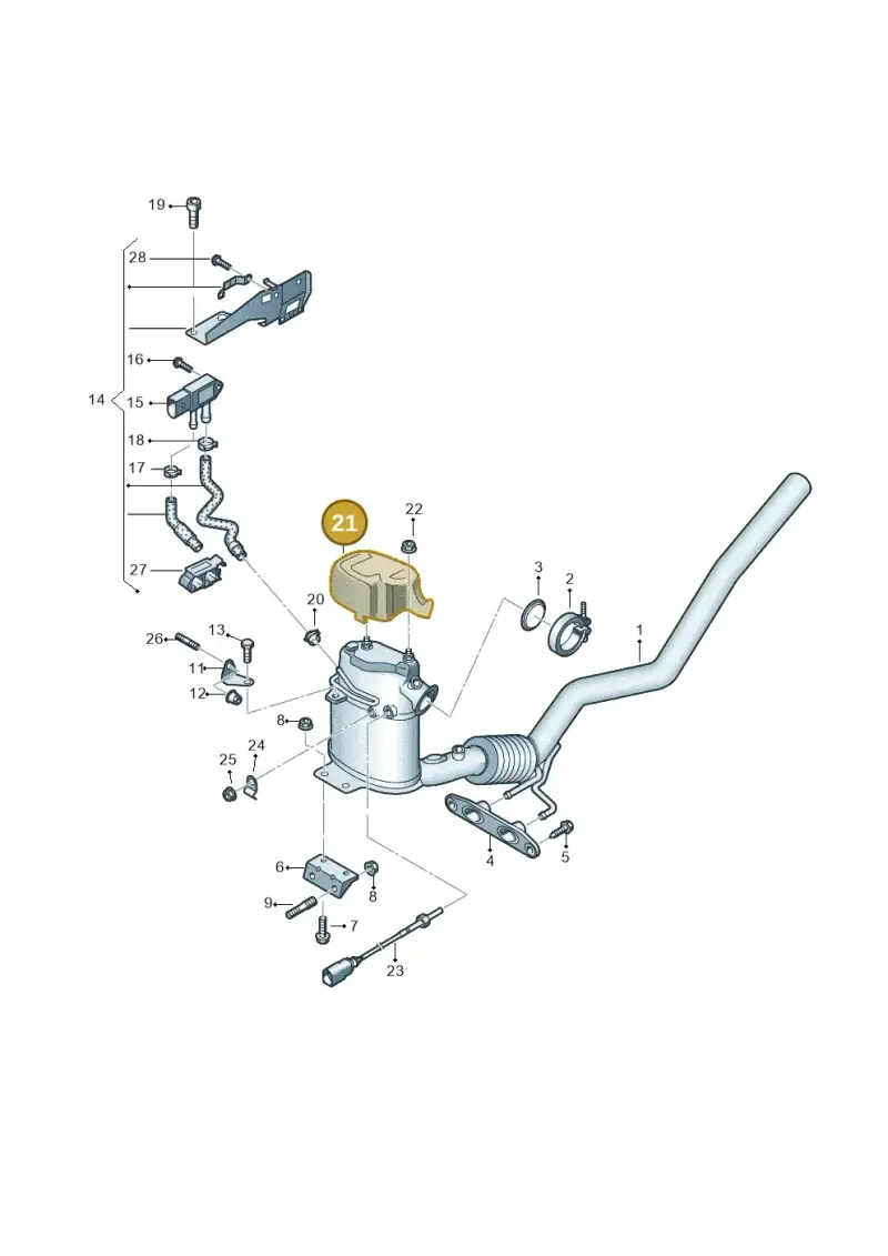 5N0131783 — Volkswagen Golf Cabriolet (2011-2016) diagram 690253700, position 21