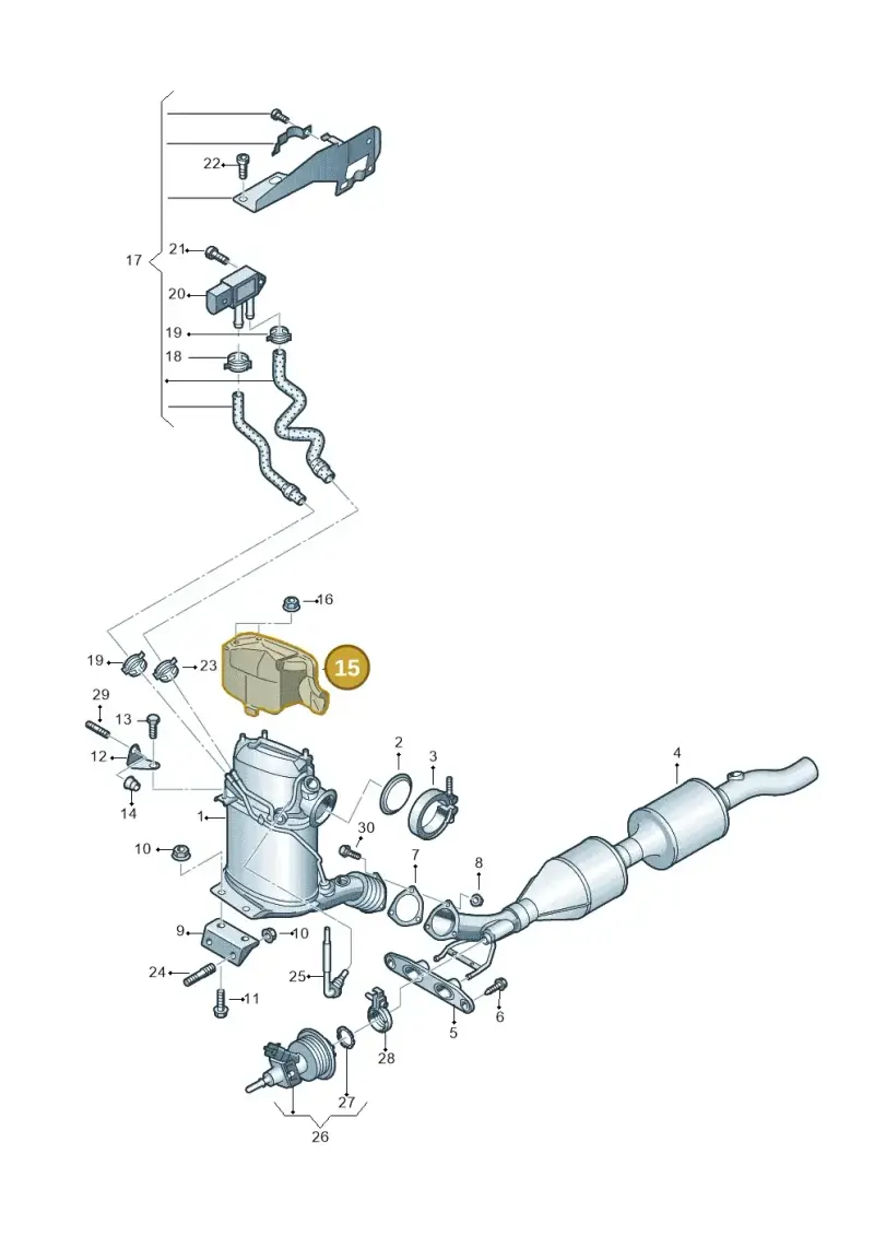 5N0131783A — Volkswagen Passat CC (2011-2016) diagram 656253590, position 15
