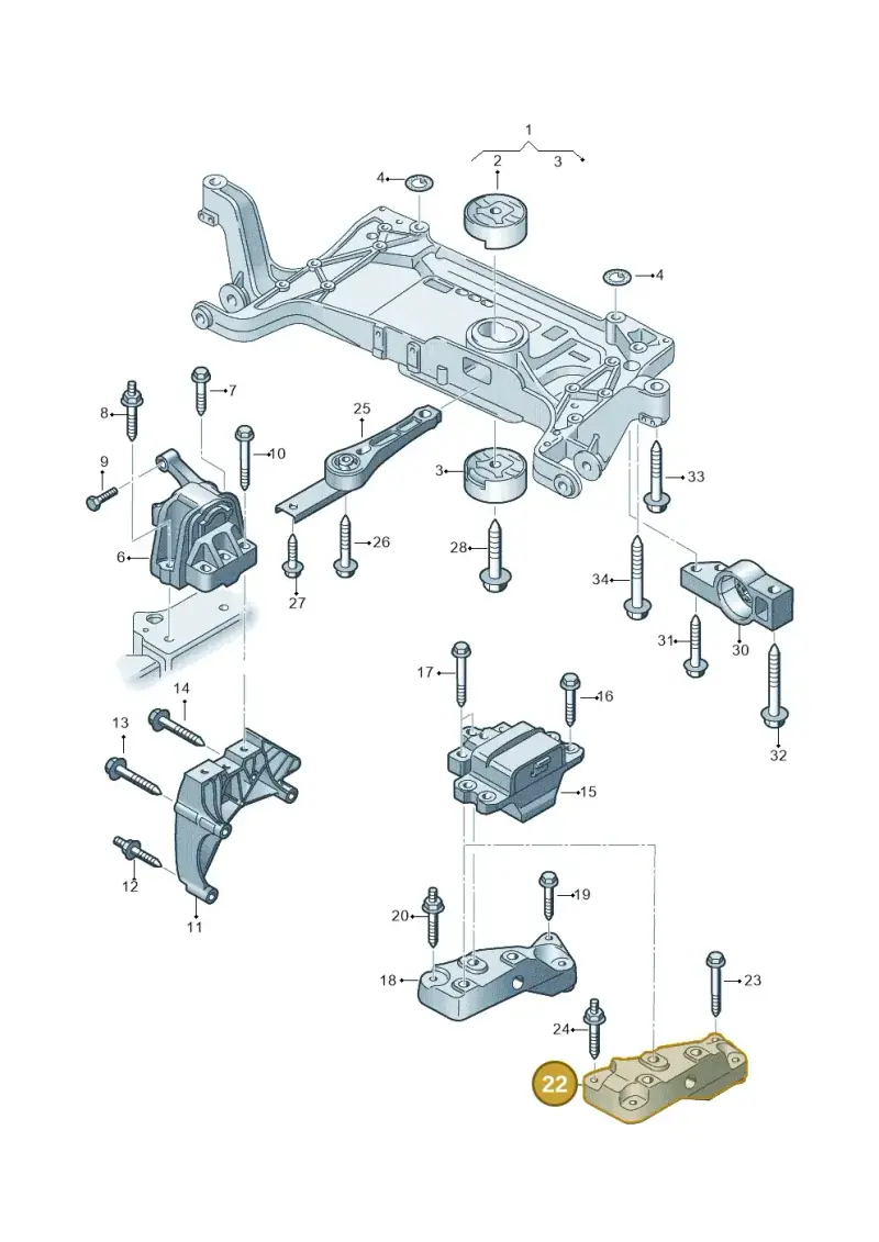 5N0199117B — Volkswagen Sharan BlueMotion (2015-2022) diagram 689199300, position 22
