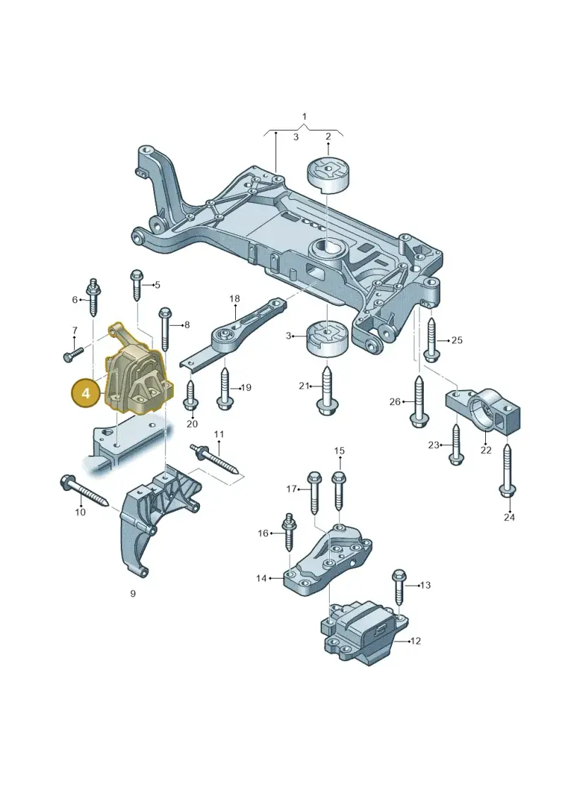 5N0199262N — Volkswagen Tiguan 4Motion (2011-2018) diagram 634199200, position 4