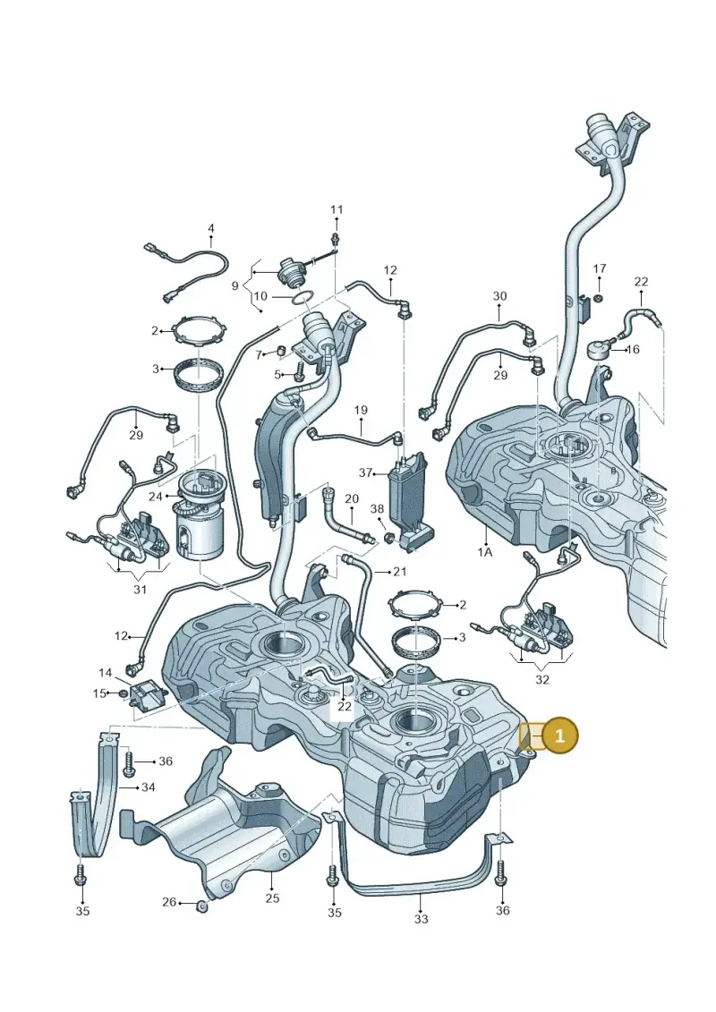 5N0201060BG — Volkswagen TIGUAN                 08> (2007-) diagram 634201050, position 1