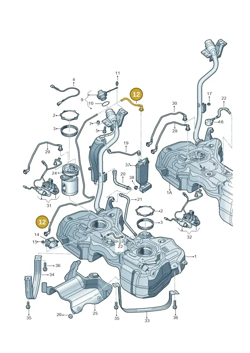 5N0201160K — Volkswagen TIGUAN                 08> (2007-) diagram 634201050, position 12