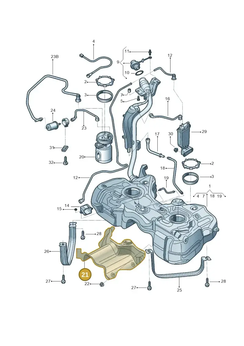 5N0201307F — Audi Q3 1.4 (2016-) diagram 568201200, position 21