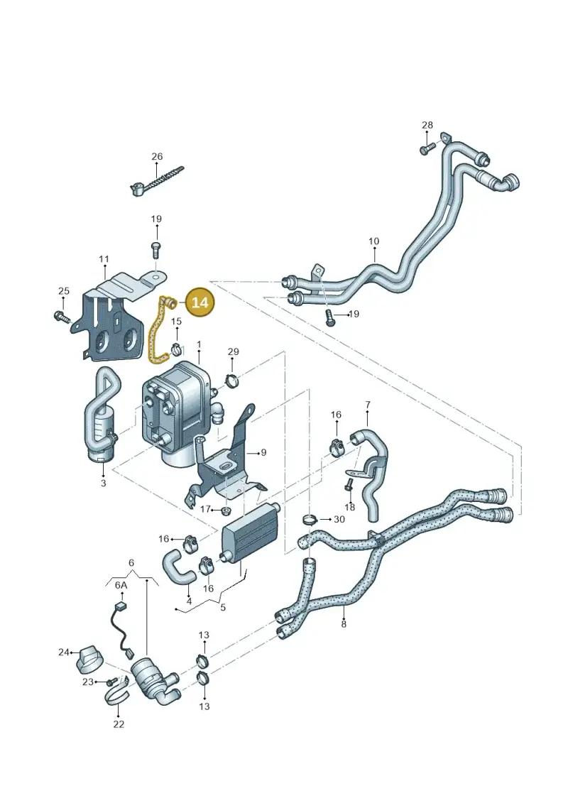 5N0201418E — Volkswagen Tiguan 4Motion (2011-2018) diagram 634819700, position 14