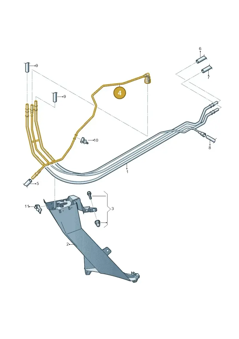 5N0201418J — Volkswagen Sharan Blue Motion (2010-2015) diagram 689201250, position 4
