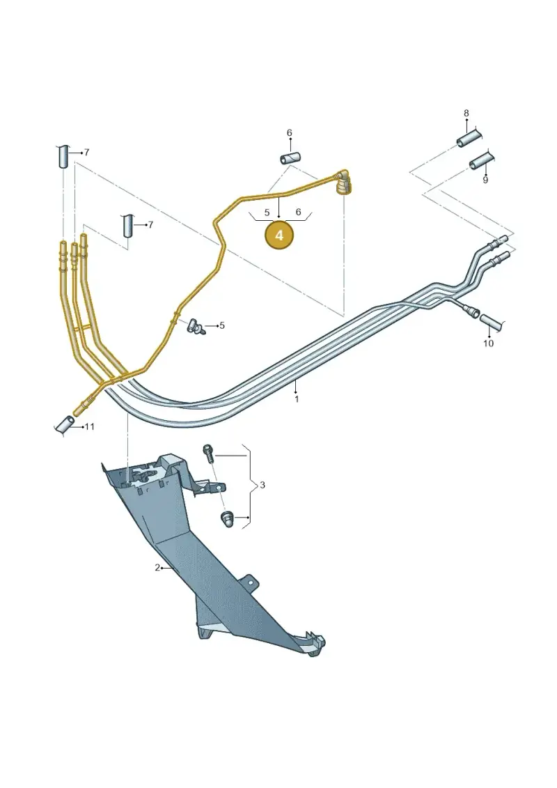 5N0201418J — Volkswagen Sharan BlueMotion (2015-2022) diagram 863201250, position 4