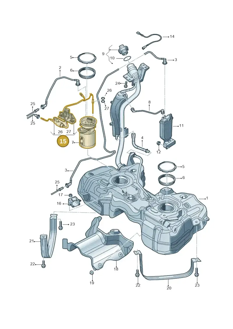 5N0201607G — Volkswagen Tiguan 4Motion (2011-2018) diagram 719201400, position 15