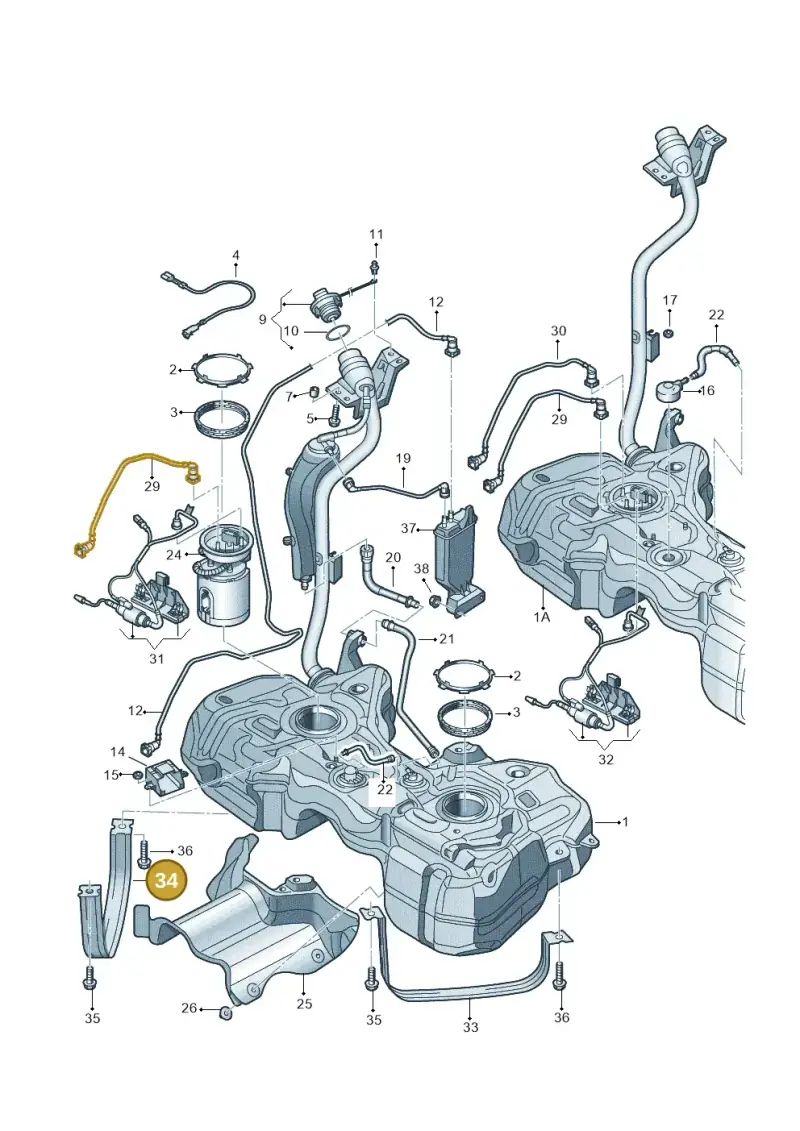5N0201656A — Volkswagen TIGUAN                 08> (2007-) diagram 634201050, position 34