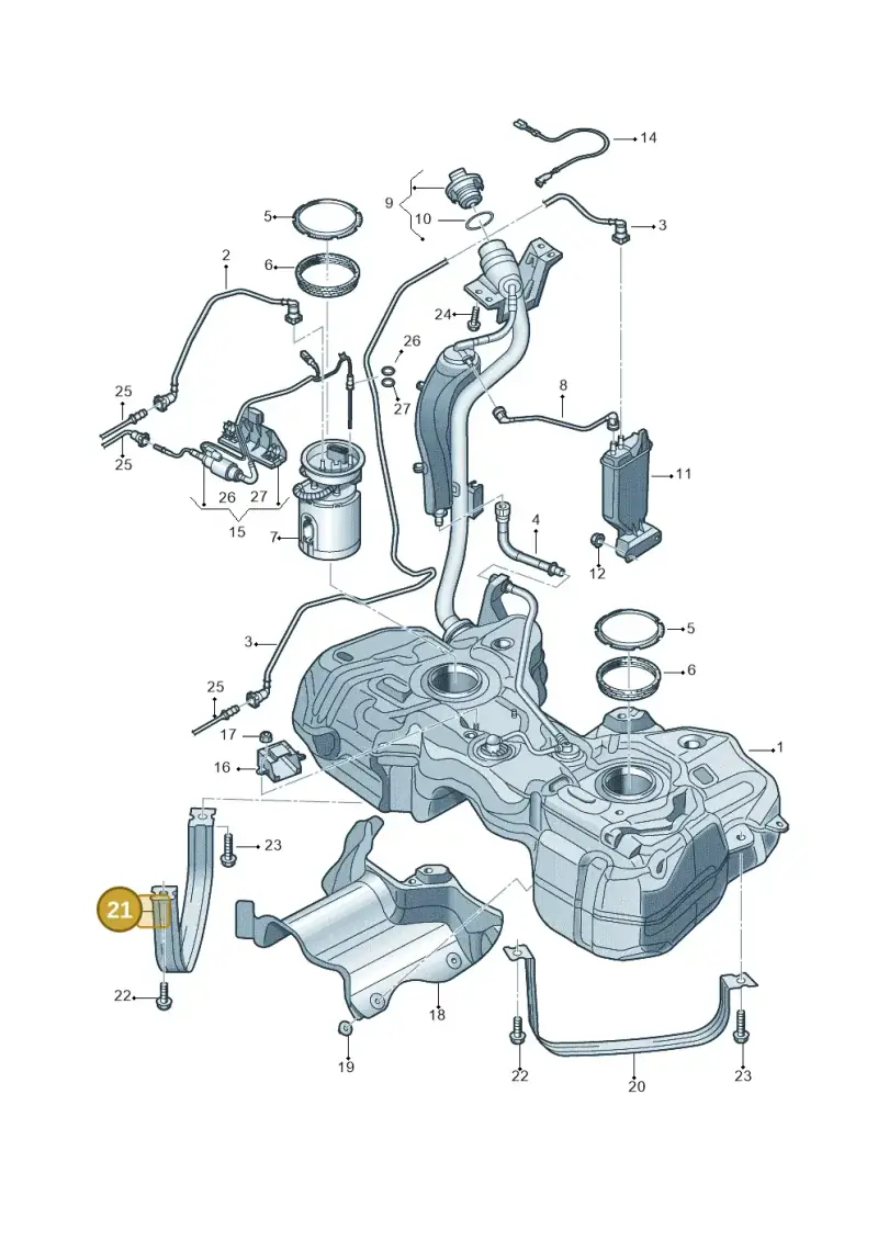 5N0201656A — Volkswagen Tiguan 4Motion (2011-2018) diagram 719201400, position 21