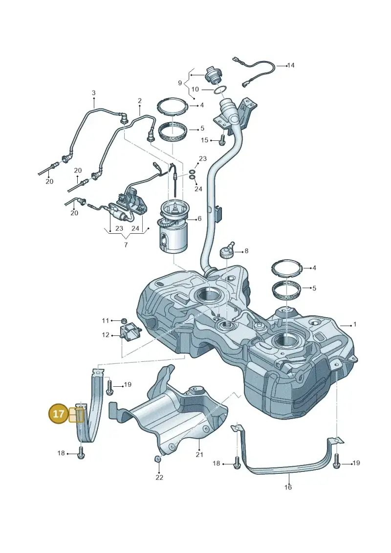5N0201656A — Volkswagen Tiguan 4Motion (2011-2018) diagram 719201600, position 17