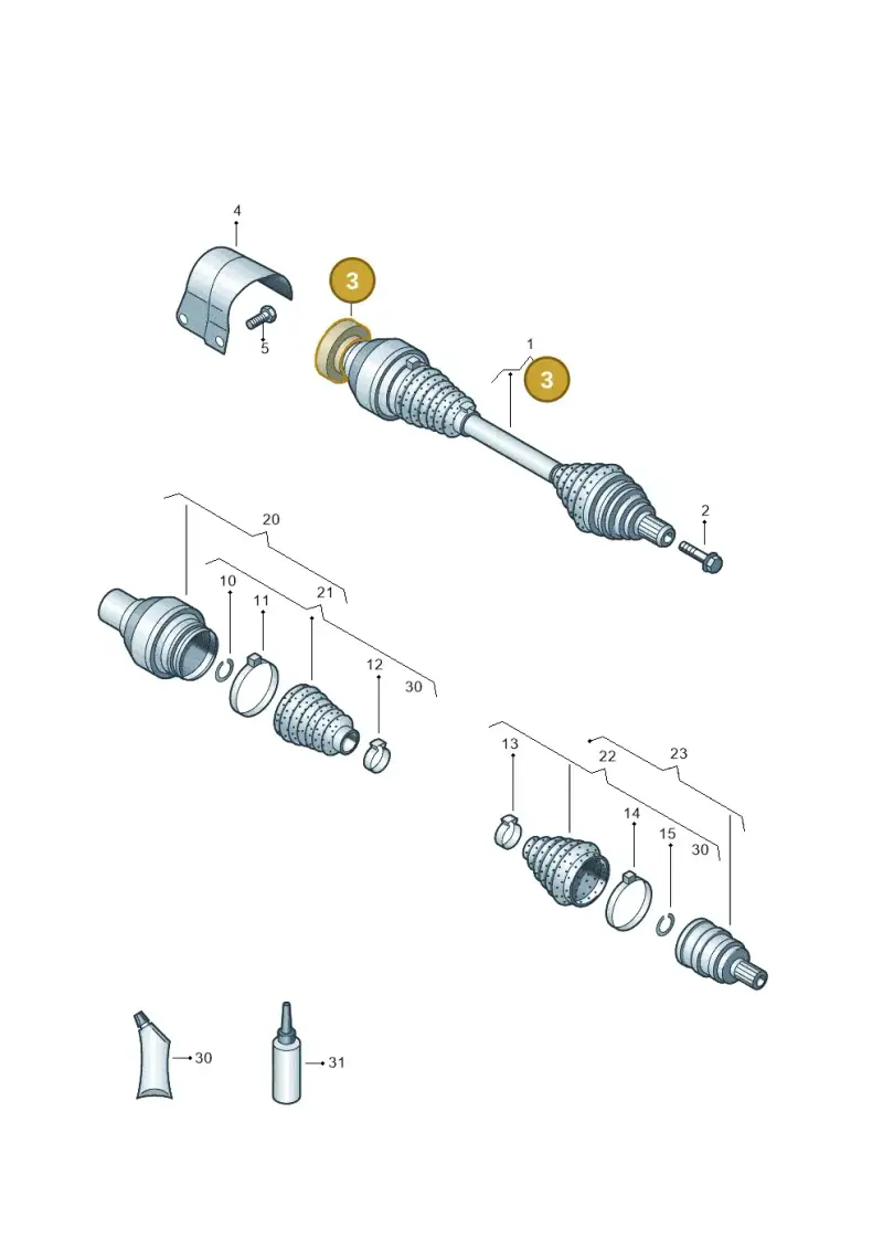 5N0407284B — Volkswagen Sharan Blue Motion (2010-2015) diagram 689407300, position 3