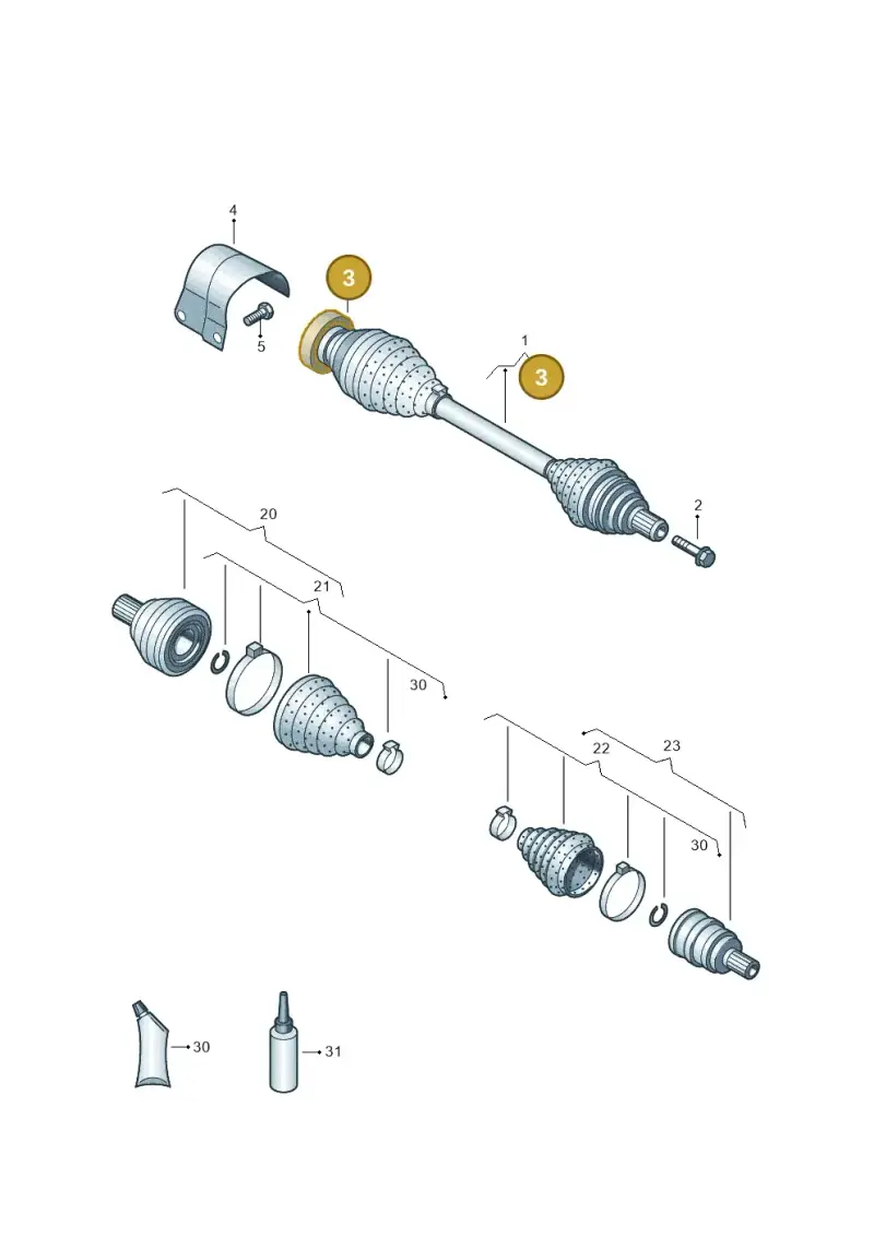 5N0407284B — Volkswagen Sharan BlueMotion (2015-2022) diagram 863407300, position 3