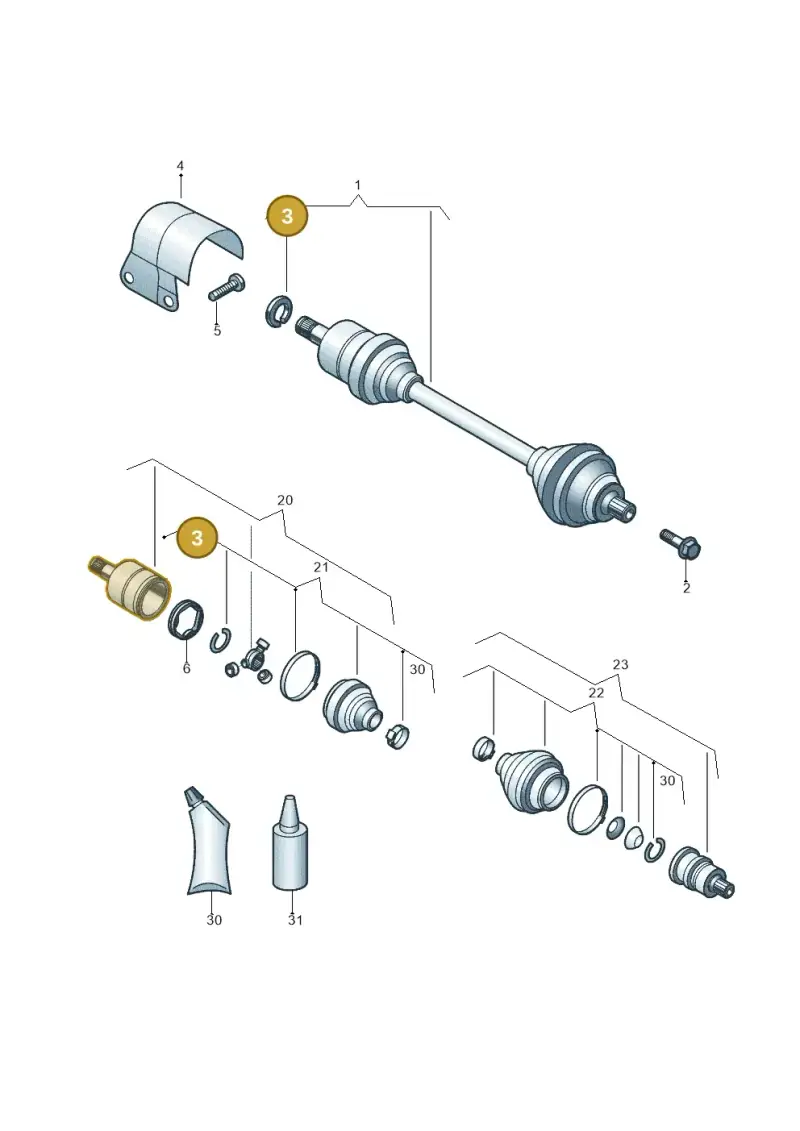 5N0407297A — Volkswagen Taos 1.4 (2021-2023) diagram 431407030, position 3