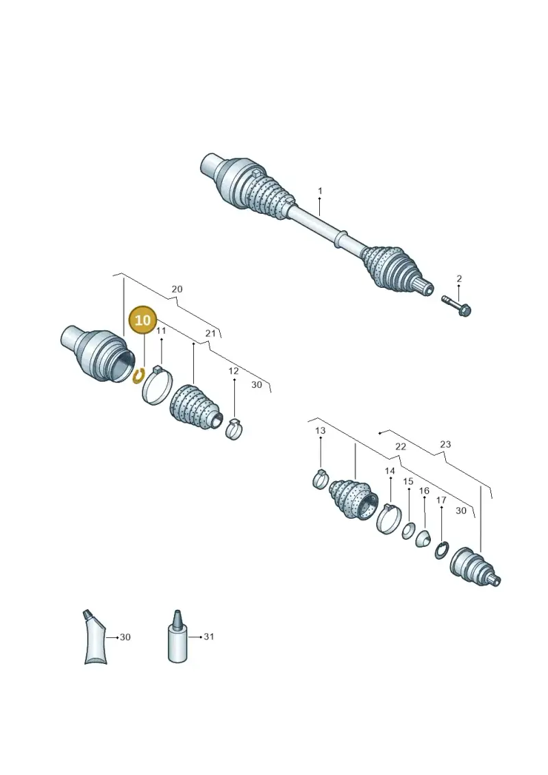5N0407298 — Volkswagen Golf 2.0 (2008-2011) diagram 649407720, position 10
