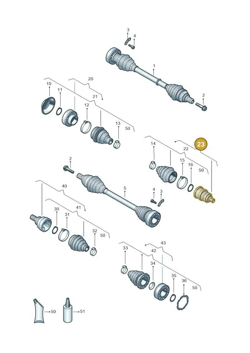 5N0498099 — Volkswagen Caddy Maxi Kombi (2010-2015) diagram 690407250, position 23