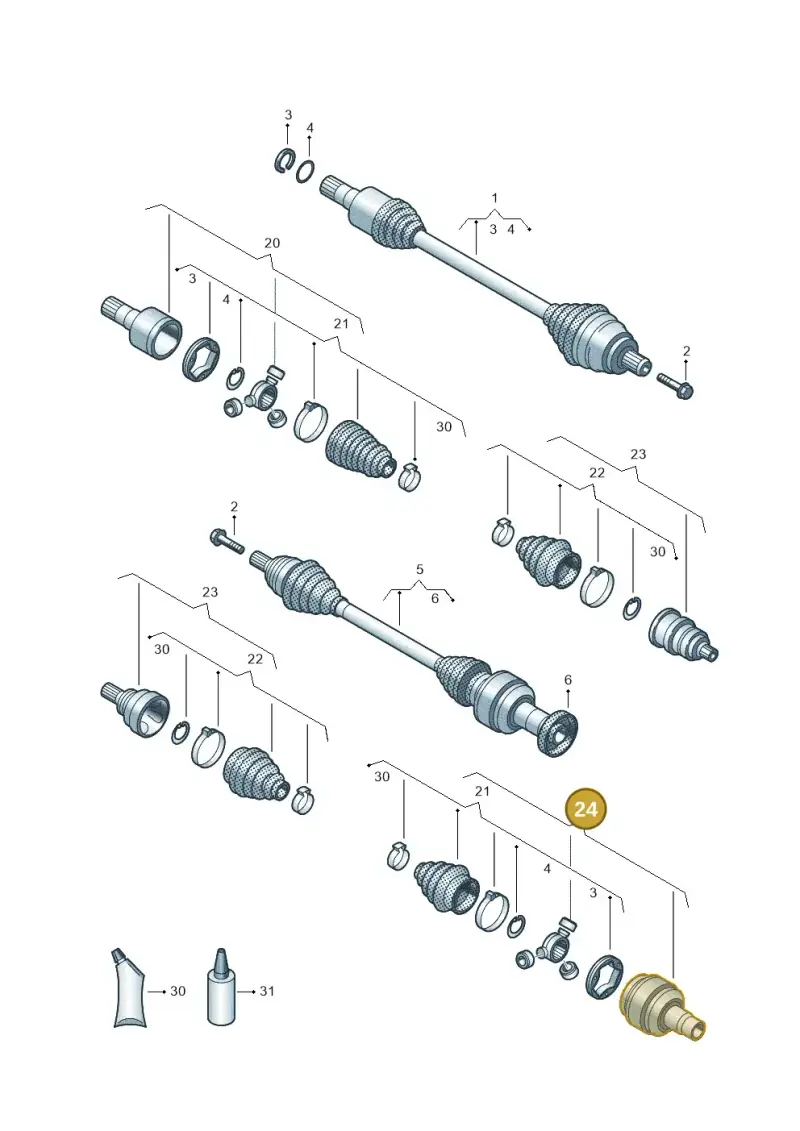 5N0498103CX — Volkswagen Passat saloon (2014-2024) diagram 793407920, position 24