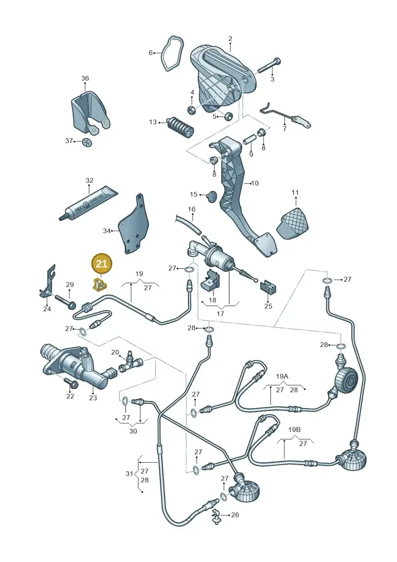 5N0721491A — Volkswagen Sharan Blue Motion (2010-2015) diagram 649721250, position 21