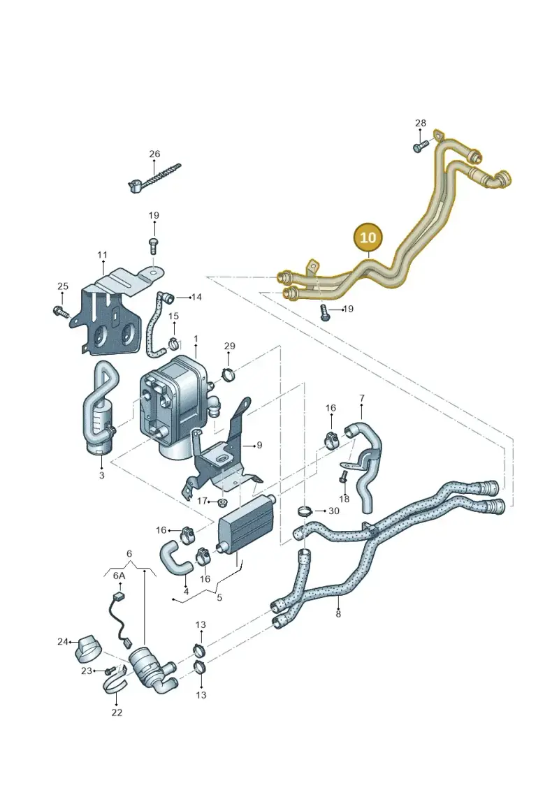 5N0815097 — Volkswagen Tiguan (2011-2018) diagram 634819700, position 10