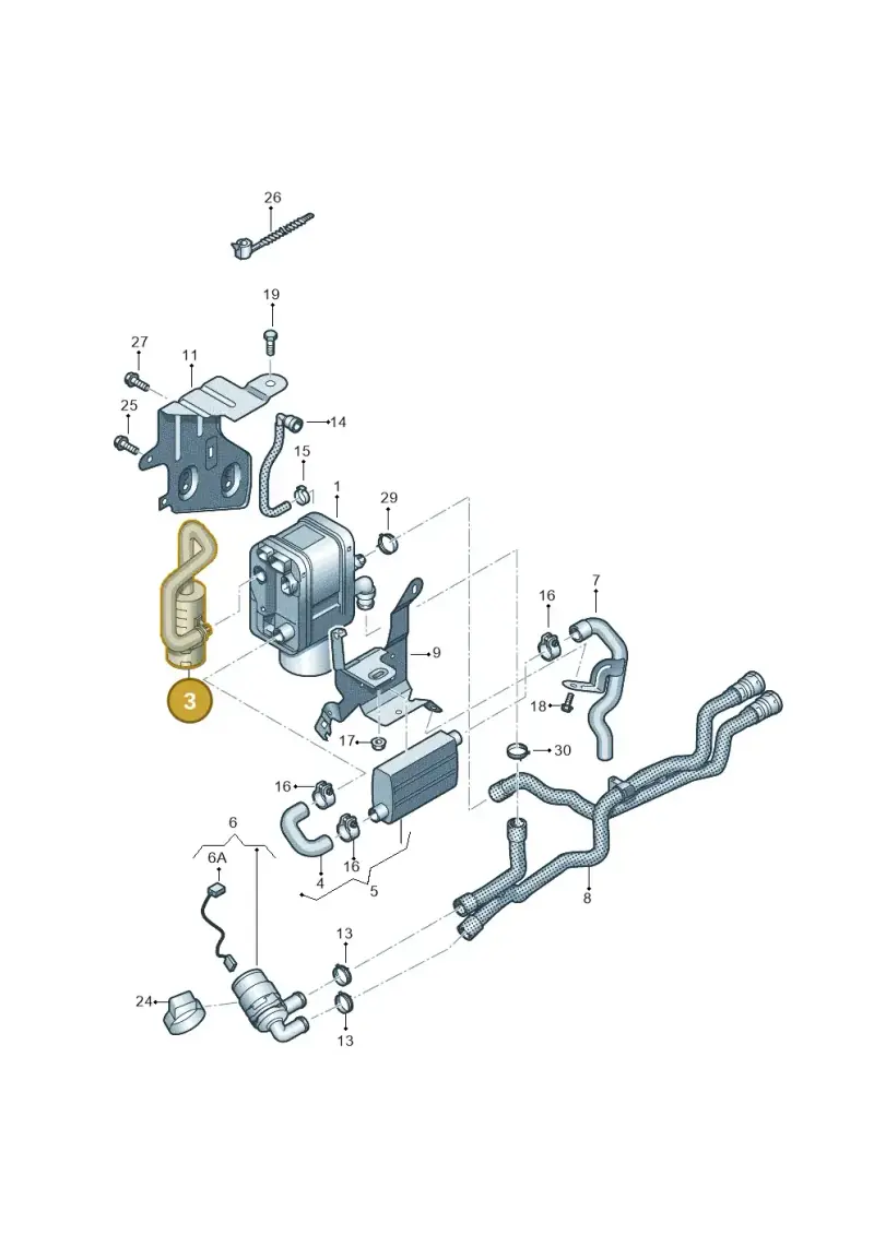 5N0819194 — Volkswagen Sharan BlueMotion (2015-2022) diagram 863819700, position 3