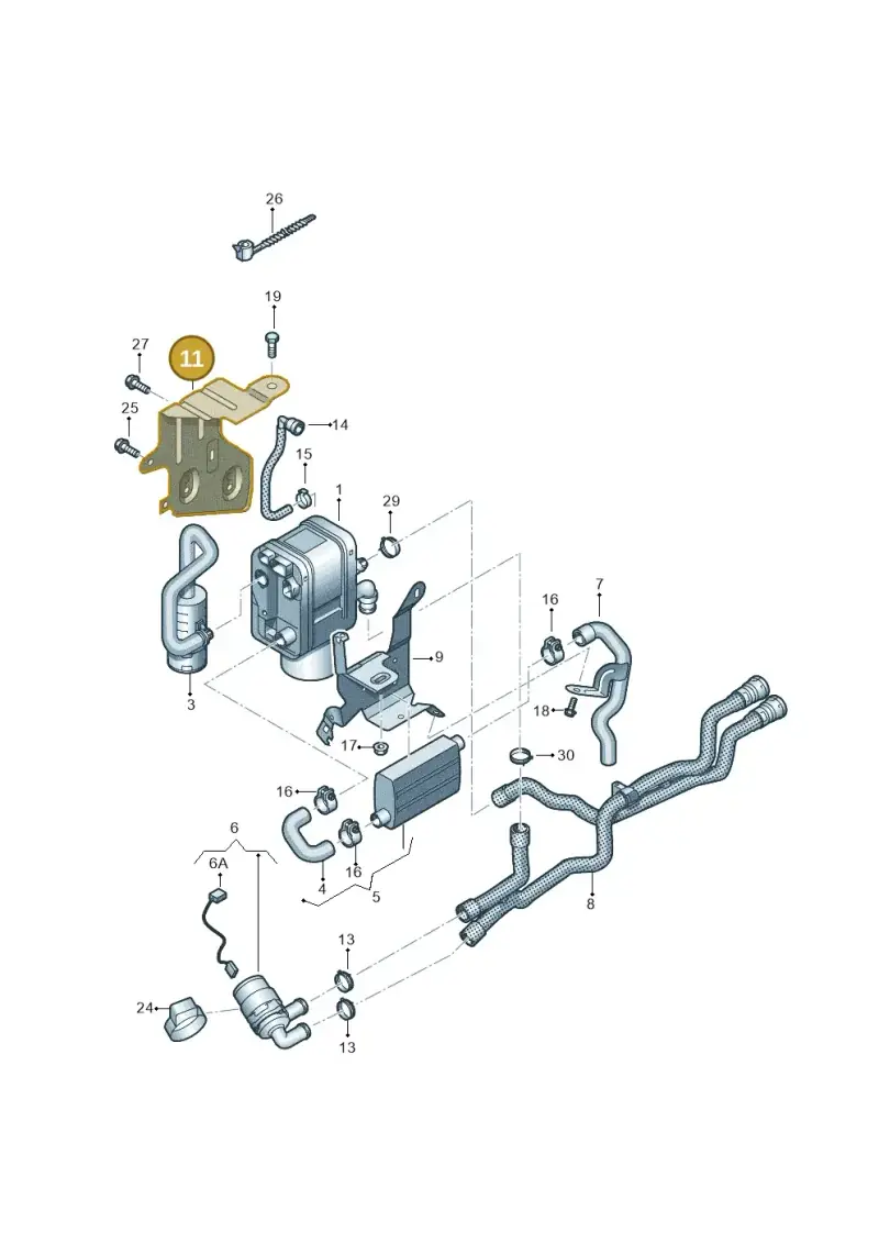 5N0819259 — Volkswagen Sharan BlueMotion (2015-2022) diagram 863819700, position 11
