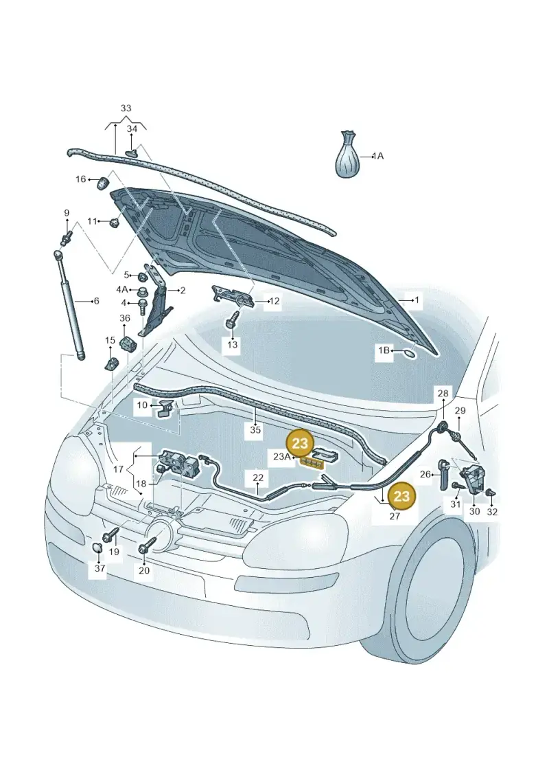 5N0823411 — Volkswagen Golf (2009-2014) diagram 420823100, position 23