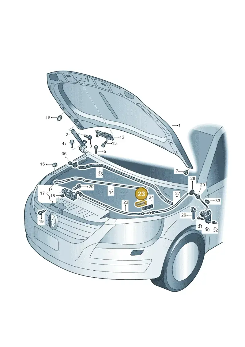 5N0823411 — Volkswagen TIGUAN                 08> (2007-) diagram 634823000, position 23
