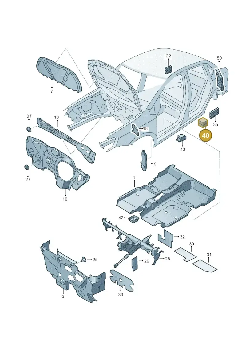 5N0864725 — Volkswagen Polo 1.6 (2013-2022) diagram 766863210, position 40