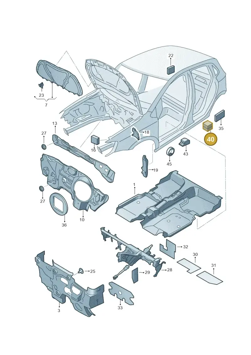 5N0864725 — Volkswagen Polo (2014-2022) diagram 794863200, position 40