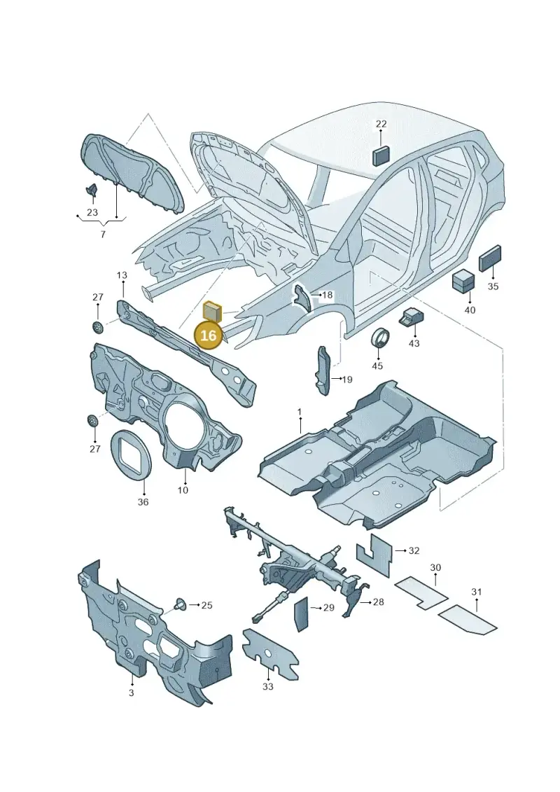 5N0864725A — Volkswagen Polo (2014-2022) diagram 794863200, position 16