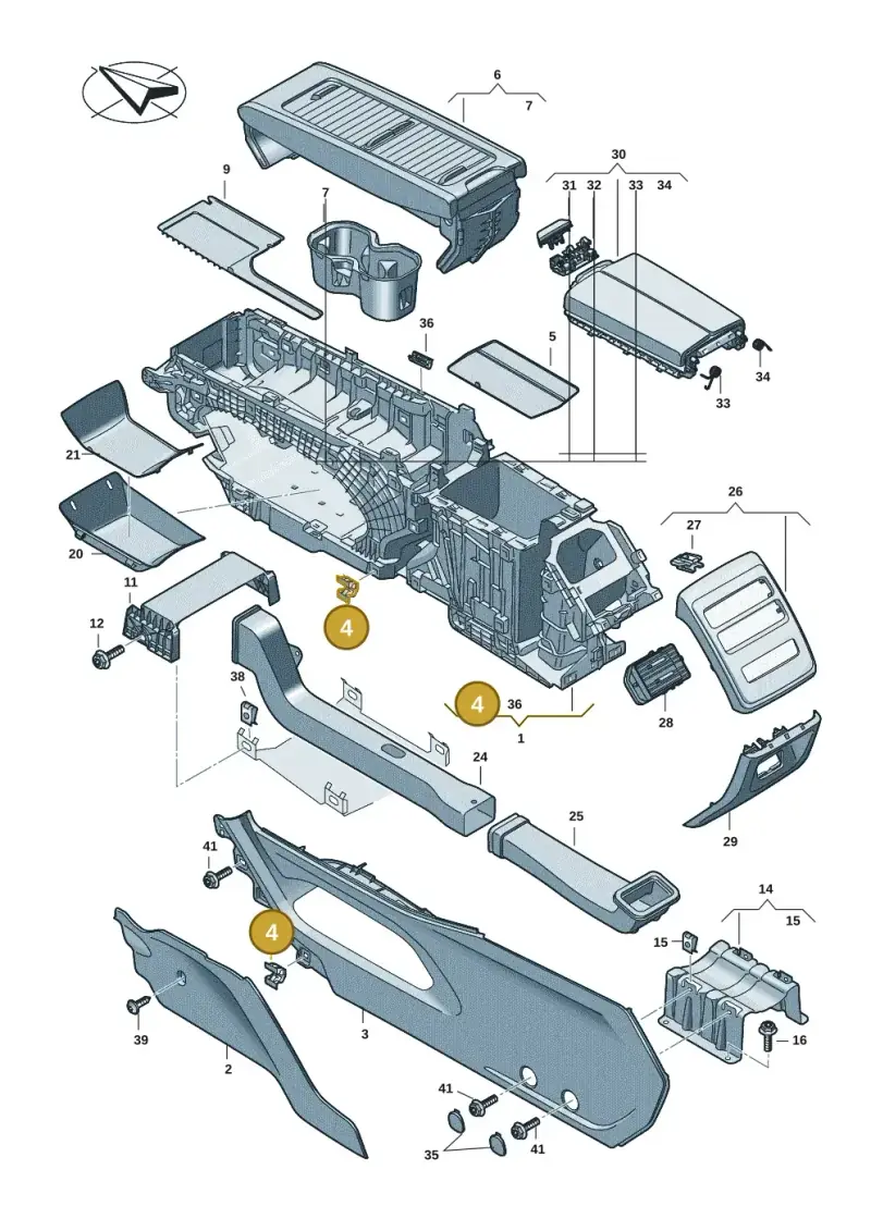 5N0867190 — Volkswagen ID.7 Limousine Pro (2023-) diagram 14b863500, position 4