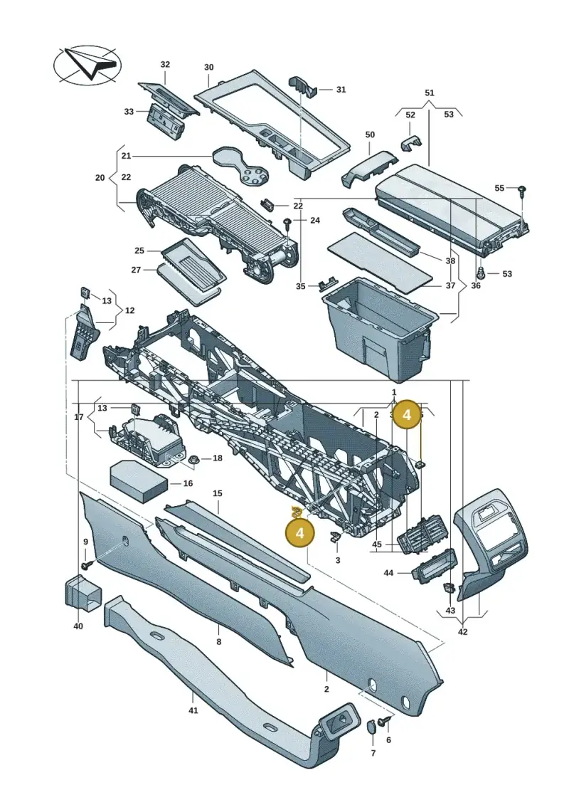 5N0867190 — Volkswagen Passat estate (2023-) diagram 3j0863500, position 4