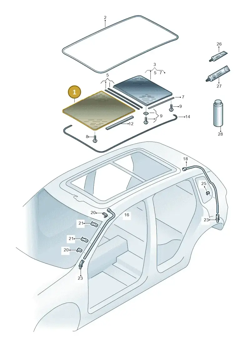 5N0877055B9B9 — Volkswagen Tiguan (2011-2018) diagram 634877000, position 1