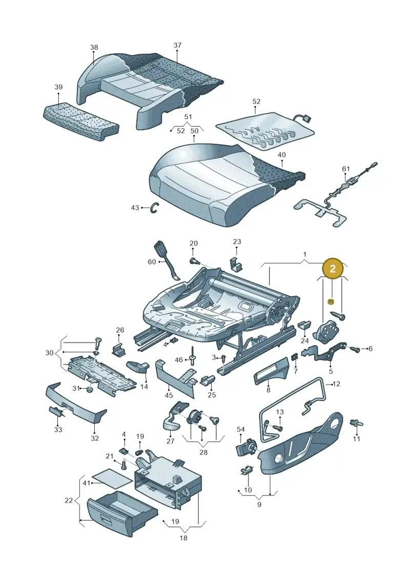 5N0881054 — Volkswagen Touran 2,0 BlueMotion (2015-2024) diagram 869881000, position 2