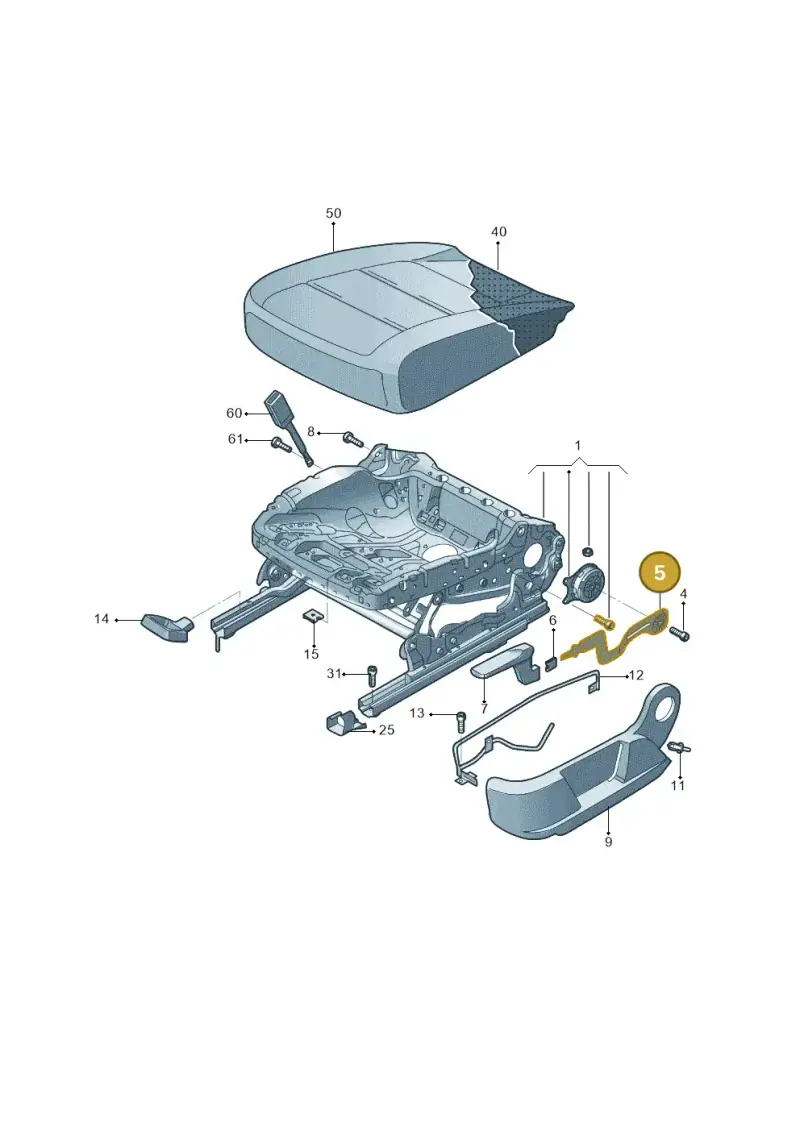 5N0881092 — Volkswagen Tiguan (2009-2019) diagram 688881050, position 5
