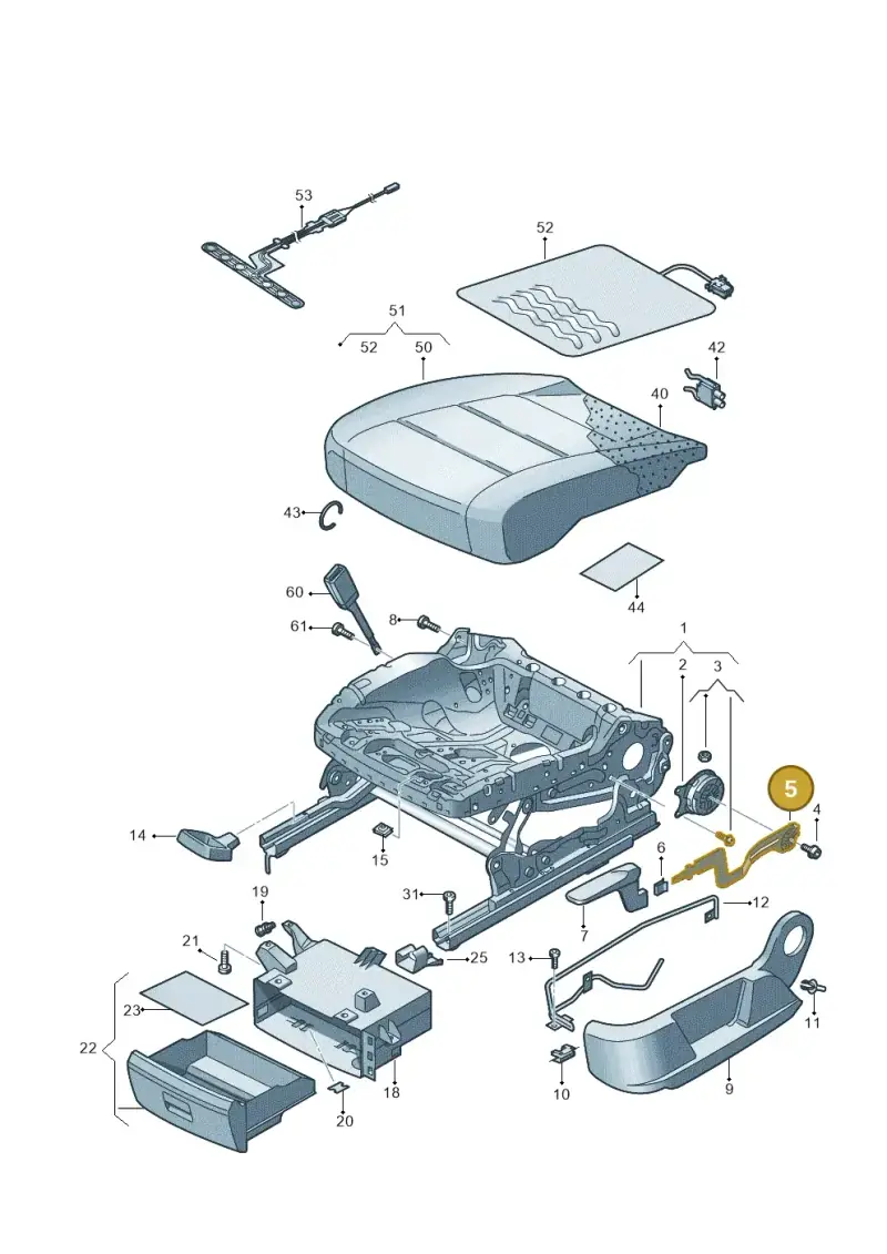 5N0881092 — Volkswagen Tiguan 4Motion (2011-2018) diagram 719881000, position 5