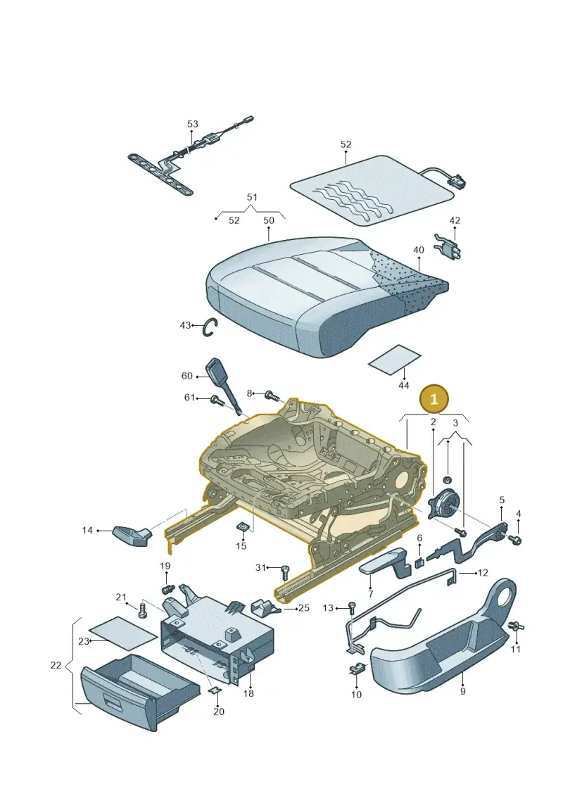 5N0881105AB — Volkswagen Tiguan (2011-2018) diagram 719881000, position 1