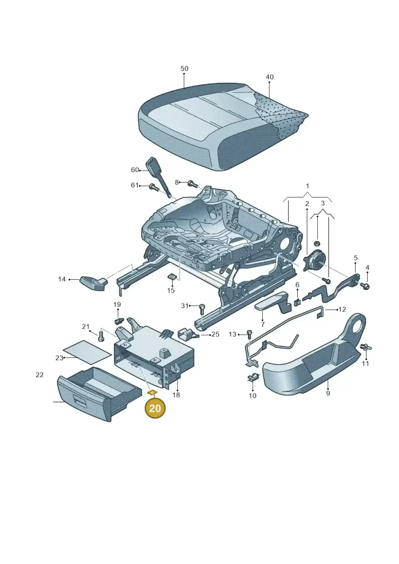 5N0881203 — Volkswagen TIGUAN                 08> (2007-) diagram 634881000, position 20